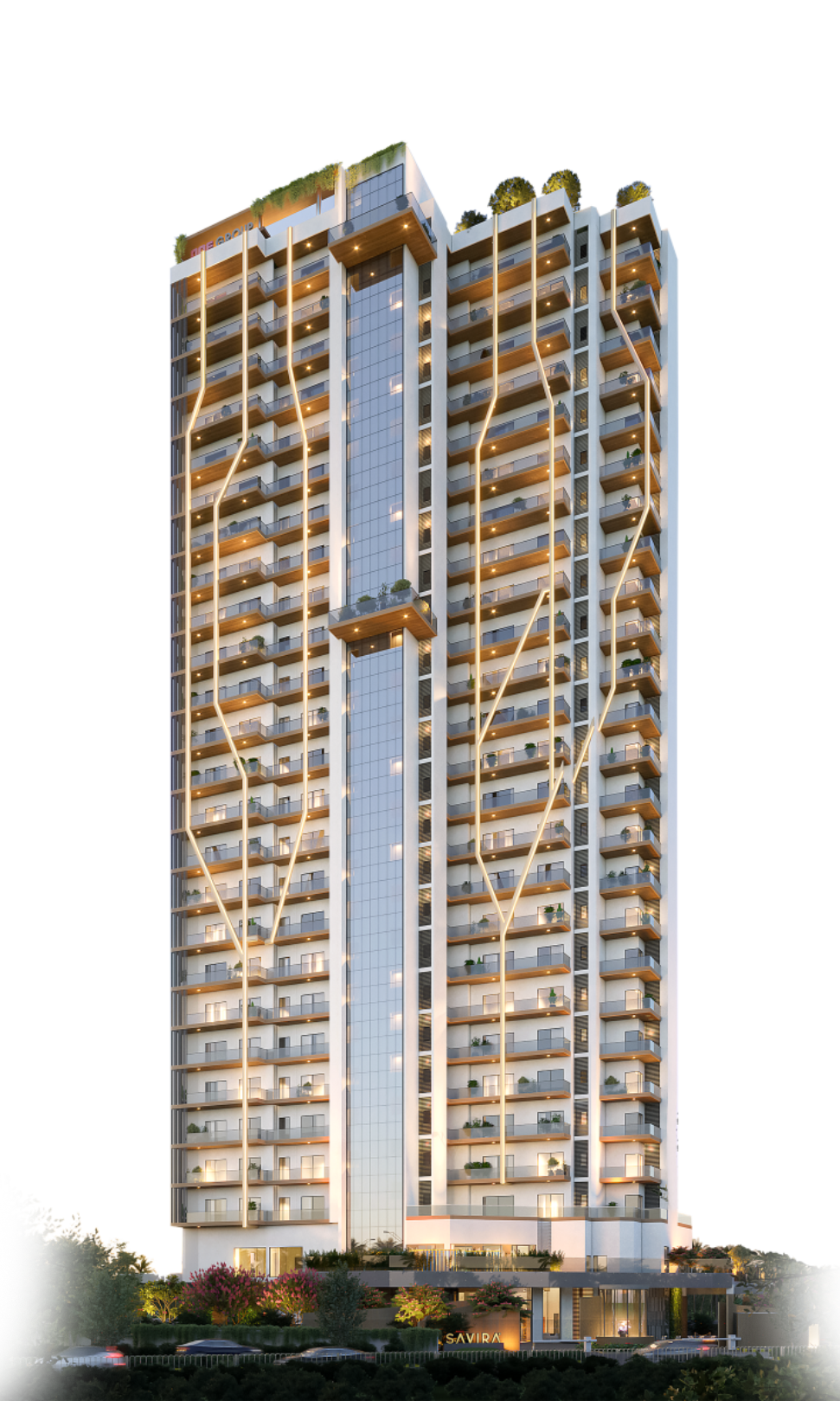 The Saavira, Gurugram — a ONE Group residential tower rising above the clouds